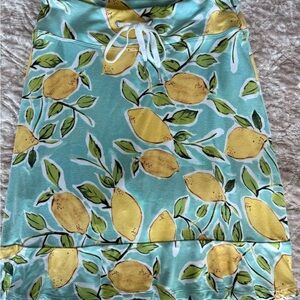Tribal Lemon Print Midi Skirt